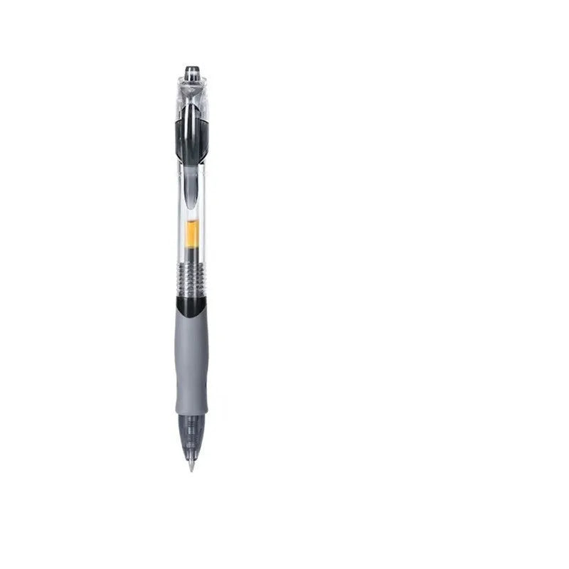 A black, blue, or red plastic gel pen with a 0.5mm tip for writing.