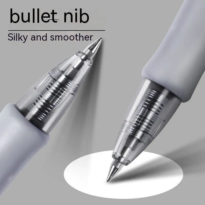 A black, blue, or red plastic gel pen with a 0.5mm tip for writing.