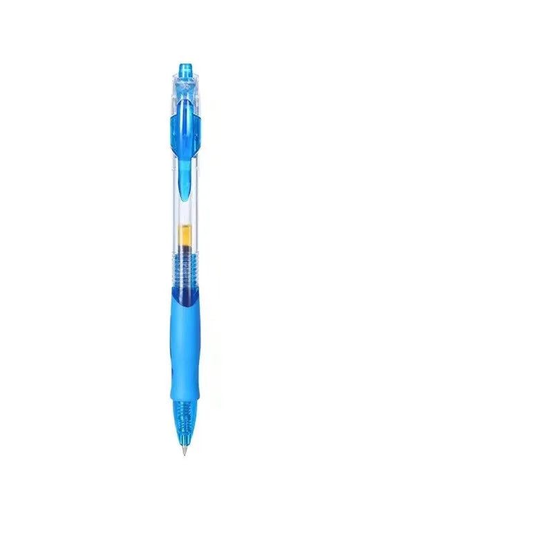 A black, blue, or red plastic gel pen with a 0.5mm tip for writing.