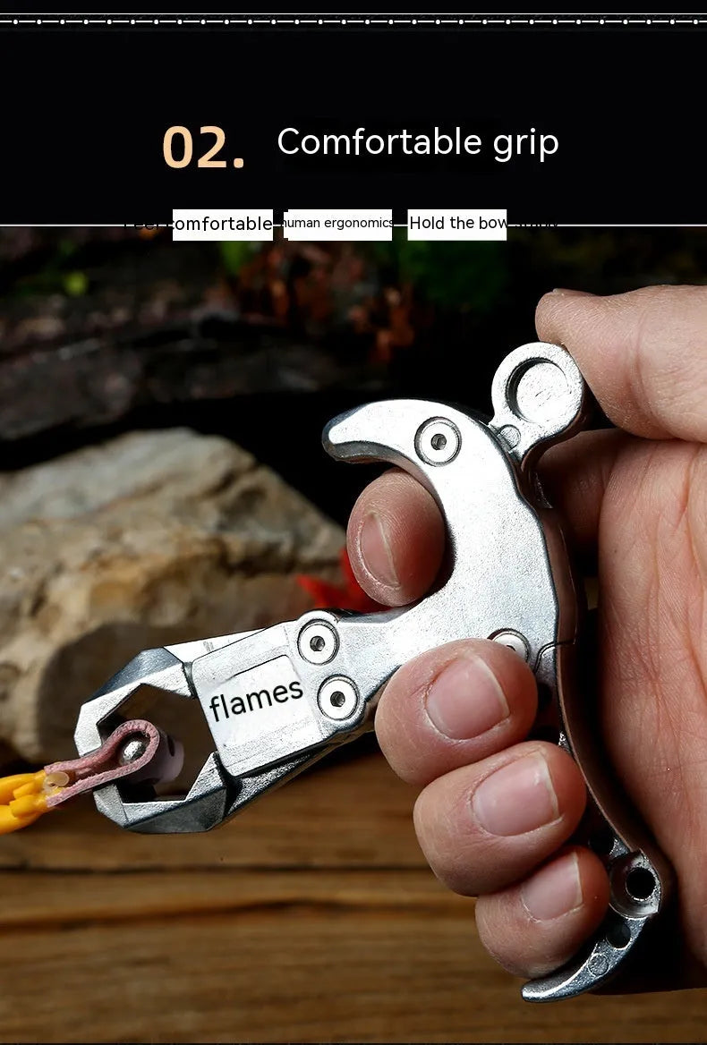Zinc alloy archery release aid with two-axis harpoon clip for compound bow shooting