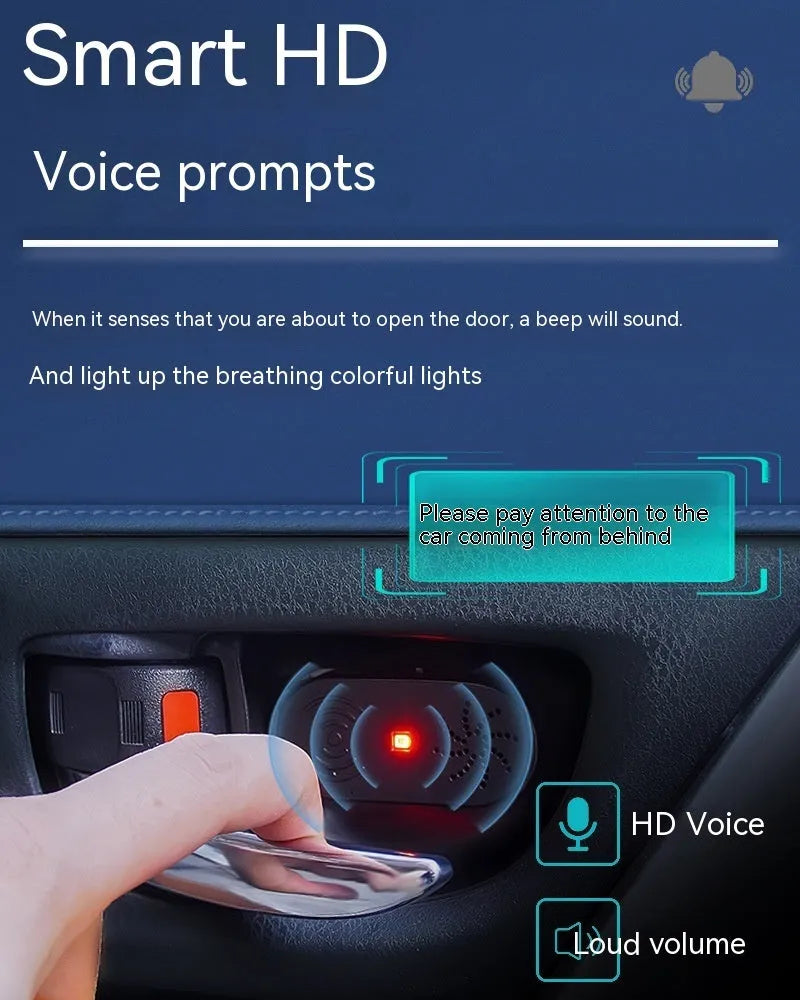 Black ABS car door reminder with infrared sensor for door open warning alarm