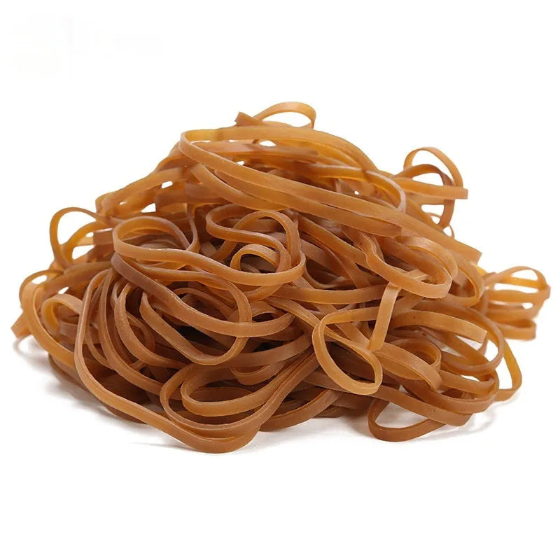 Natural rubber elastic bands in round cord shape, 500g bag quantity, natural colour material