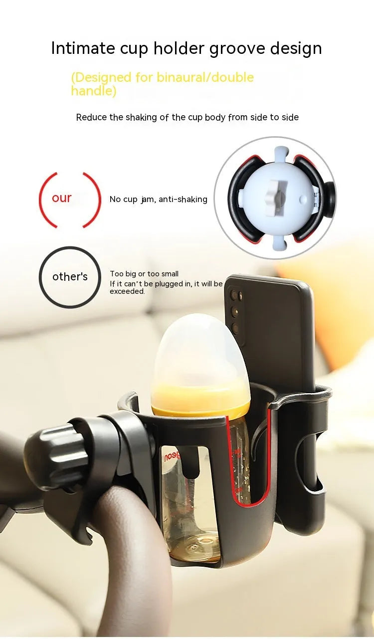 Electric car cup holder in black ABS plastic measuring 19x10x11.3cm