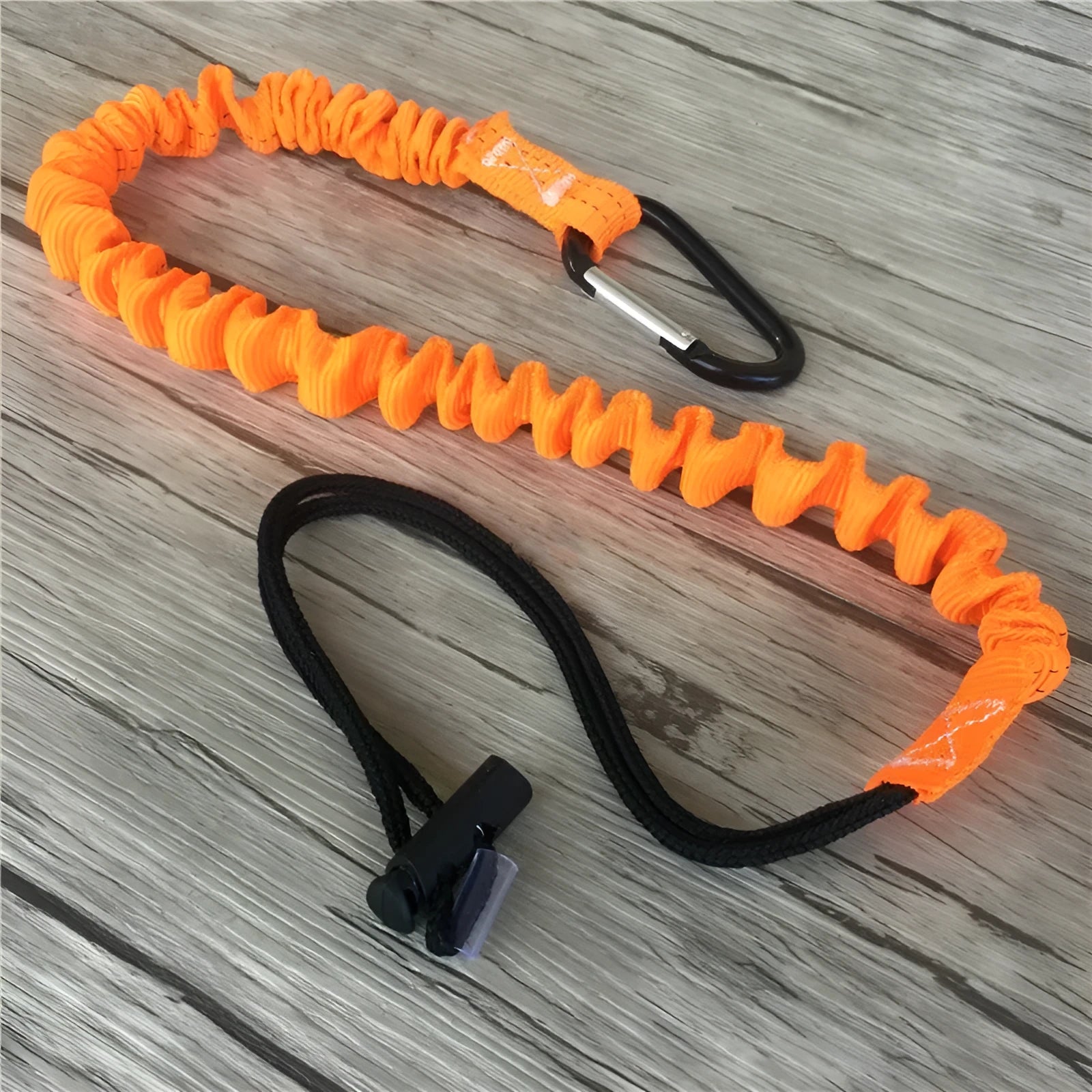 Orange fishing rod safety rope measuring 90cm with 10kg load capacity for anti-separation protection