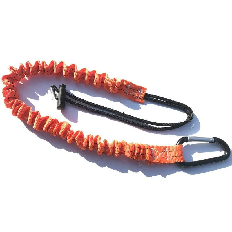 Orange fishing rod safety rope measuring 90cm with 10kg load capacity for anti-separation protection