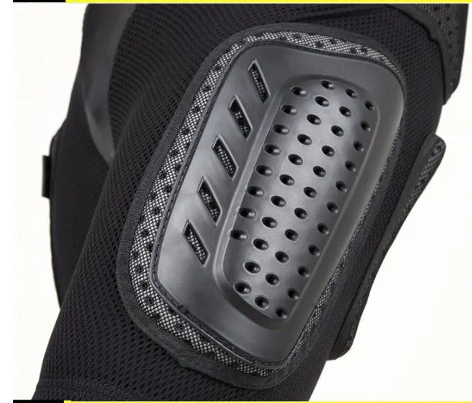 Black cycling hip protection pants showing protective panel positioning for hip impact reduction