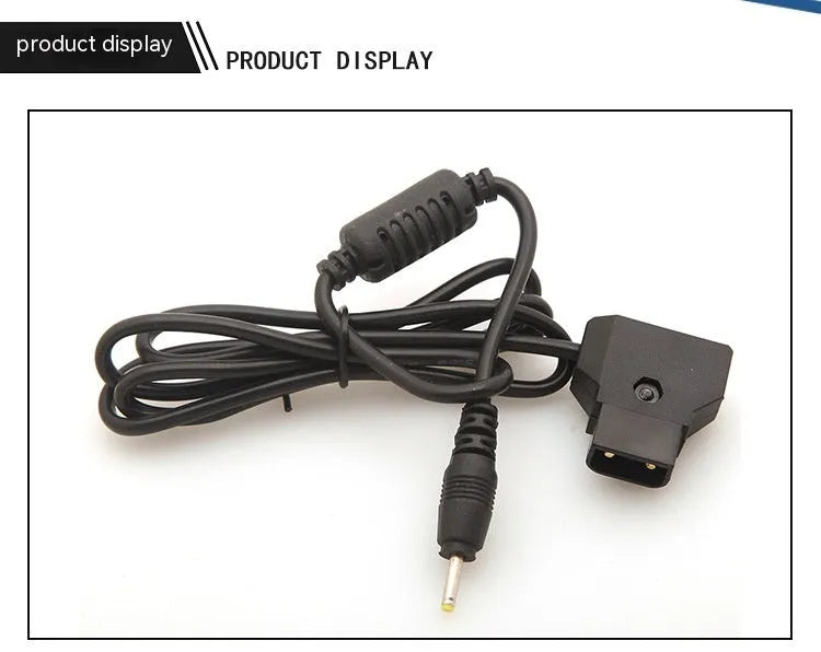Black 0.9m pocket machine charger lead with DC 2.5x0.7mm connector