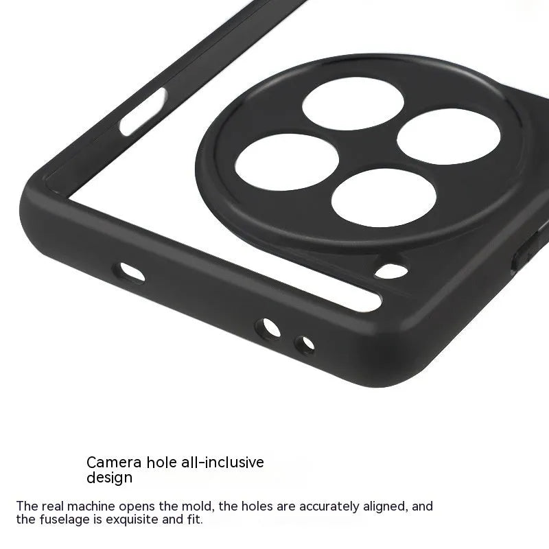Black border transparent PC TPU frosted phone case for OnePlus with corner airbags and 1.5mm backboard