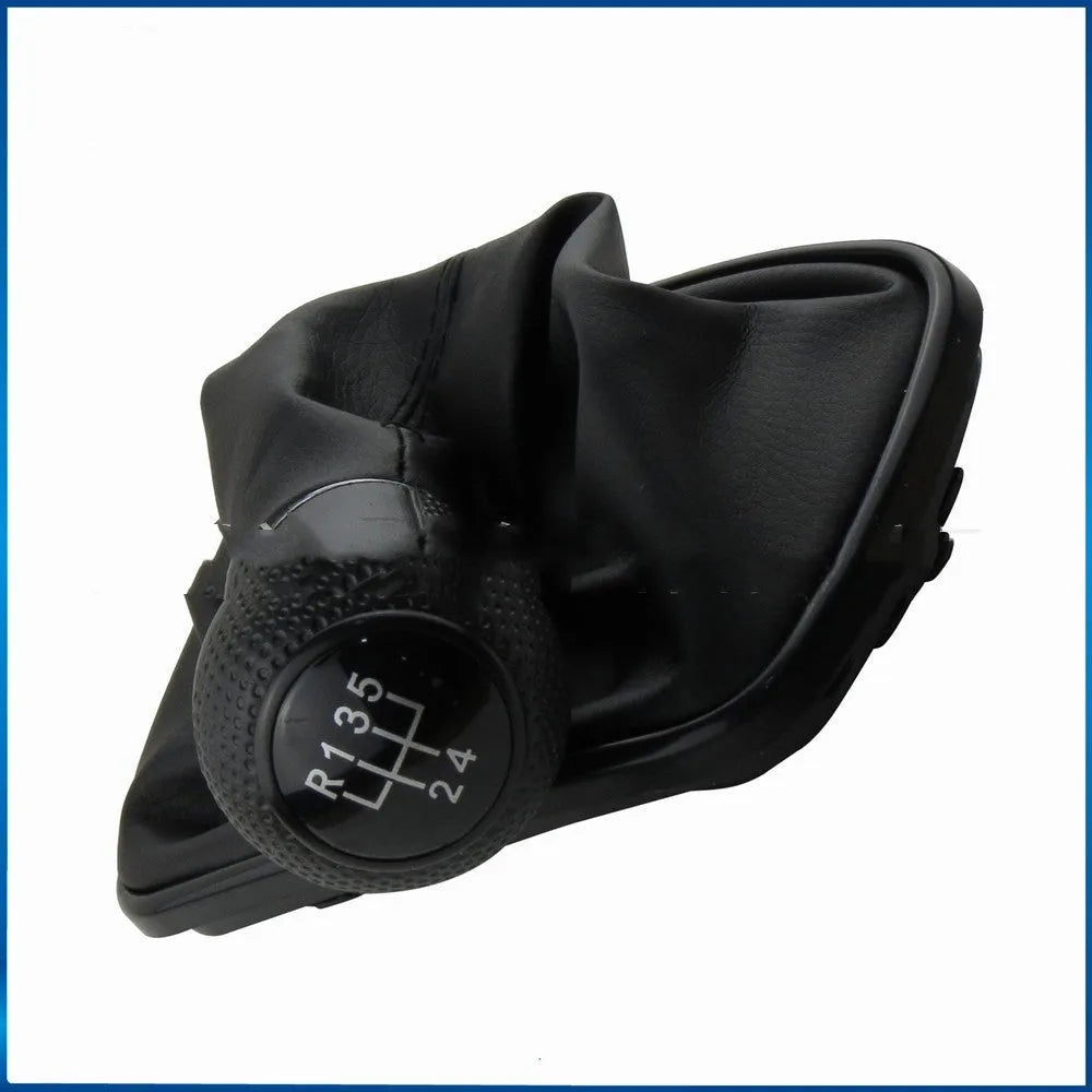 Silver frame black line gear selector handle for Volkswagen Mk4 6-speed manual transmission