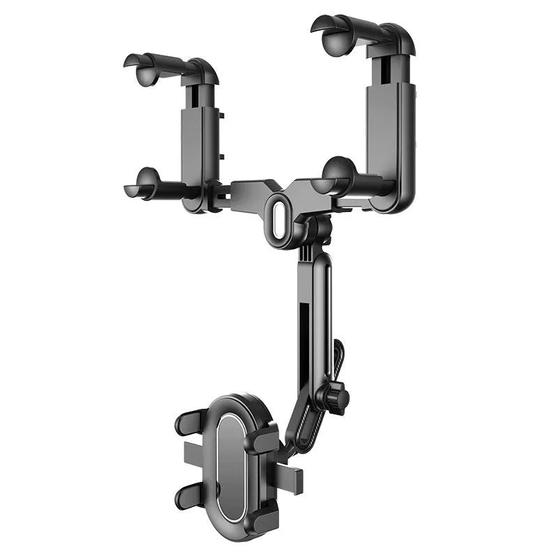 Universal car rearview mirror bracket ABS plastic phone holder with upgraded folding rod
