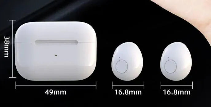 Mini wireless Bluetooth headset in earplug shape for sleep, PC ABS, available in skin colour, black, white, purple