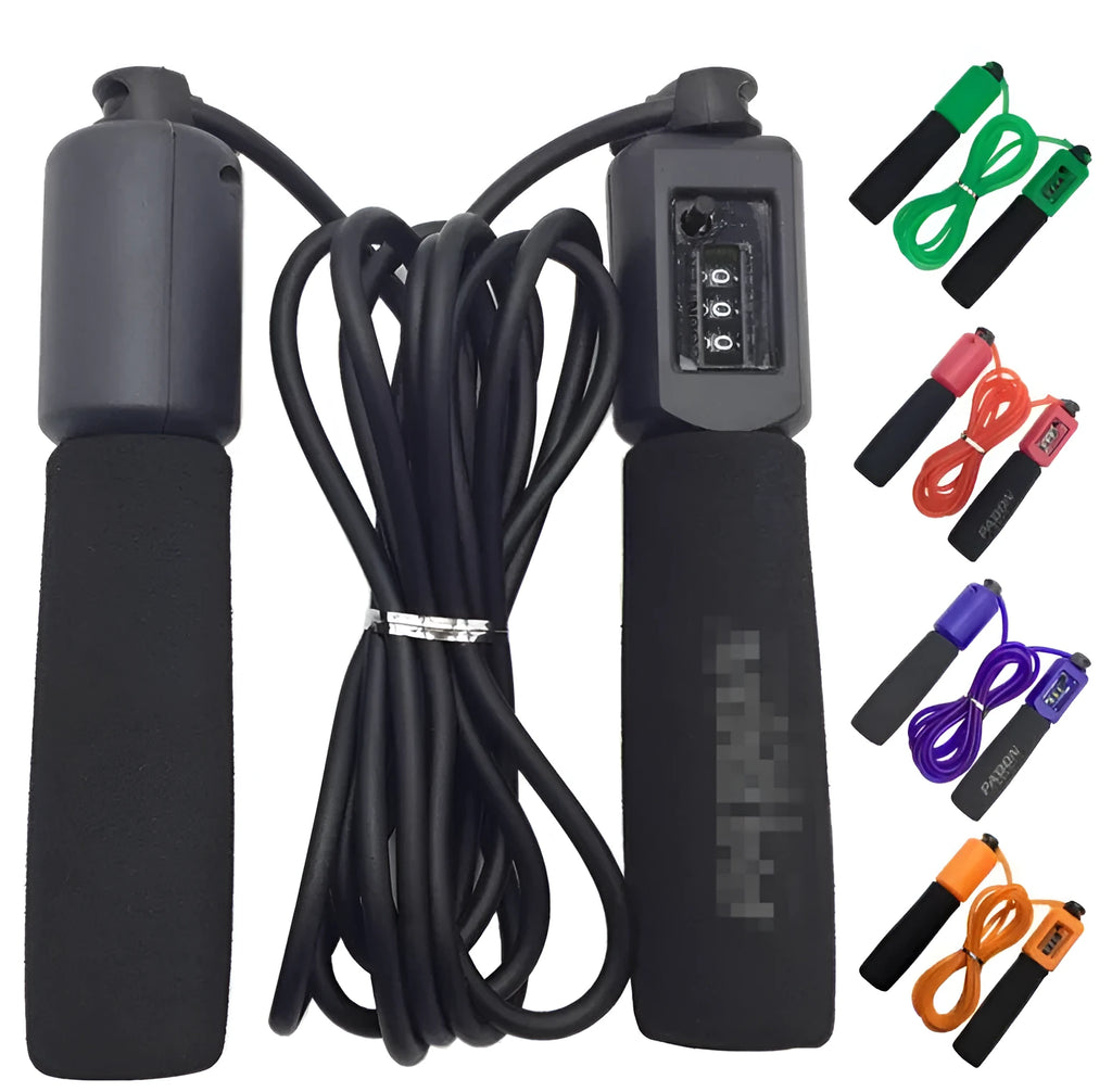 3-metre fitness skipping rope with sponge handles in available colour options