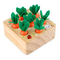 Wooden educational toys with harvest carrots design for children aged 2-4 years