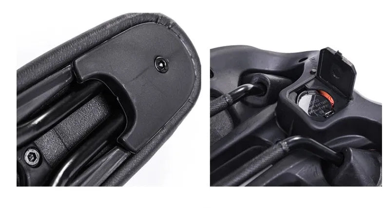 Spotted reflective bike seat cushion 14x28cm in black with silicone padding and pu leather cover
