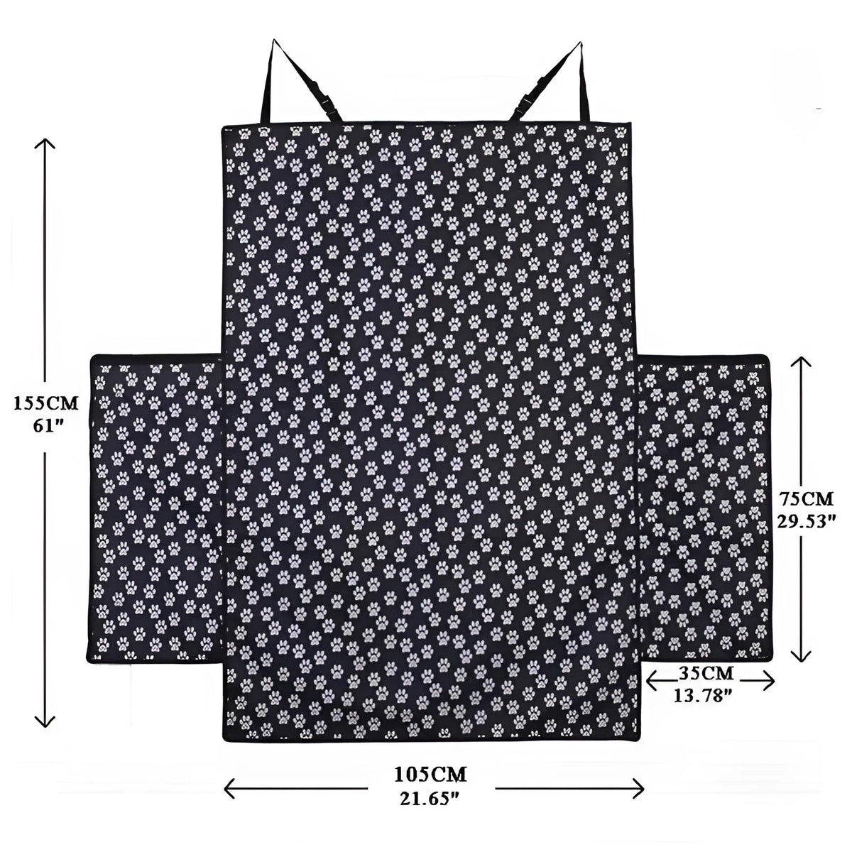 Paw Print waterproof Oxford cloth dog car mat for SUV boot and trunk