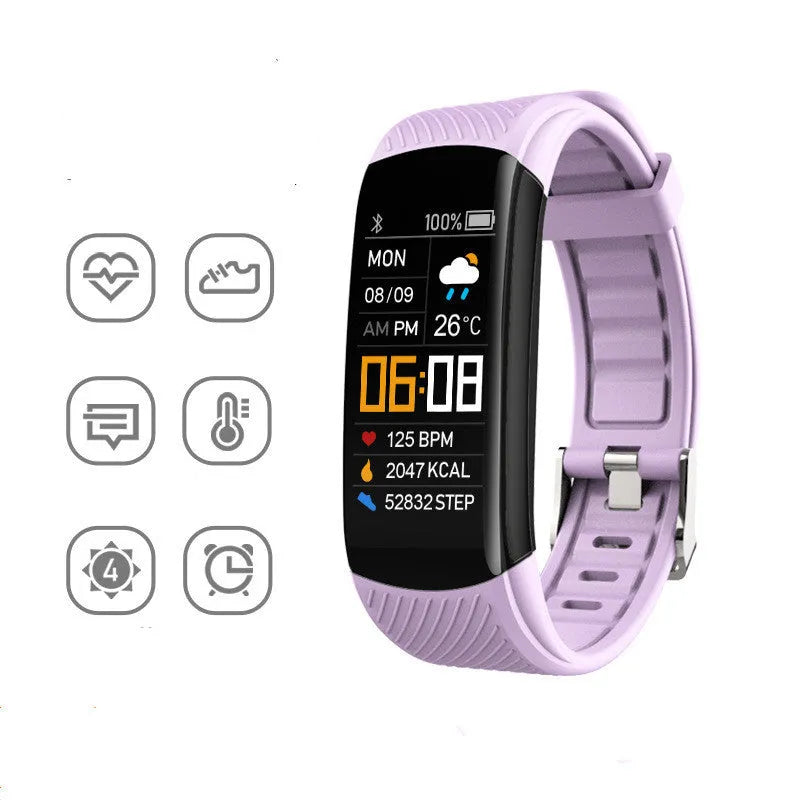 C5S smart fitness bracelet with a black TPU strap and a 0.96-inch touchscreen display.
