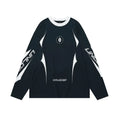Men's grey cotton sweatshirt with drop shoulders and a white letter print on the chest.