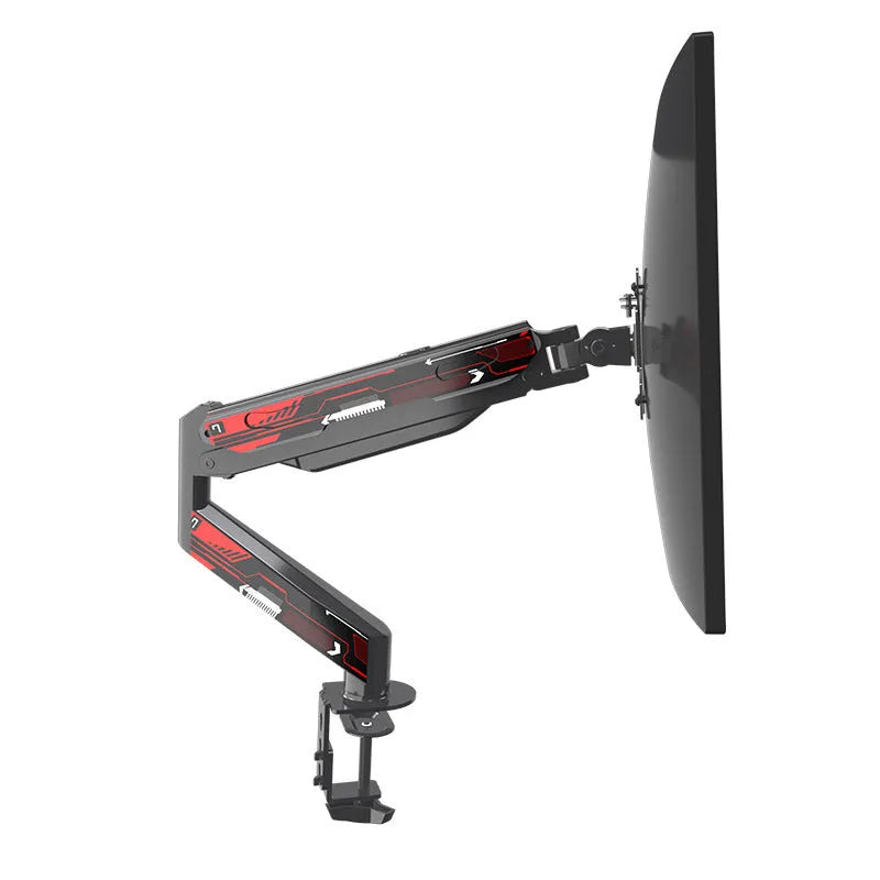Monitor bracket in classic black colour, cold rolled steel construction, rotary arm for 17-32 inch screens