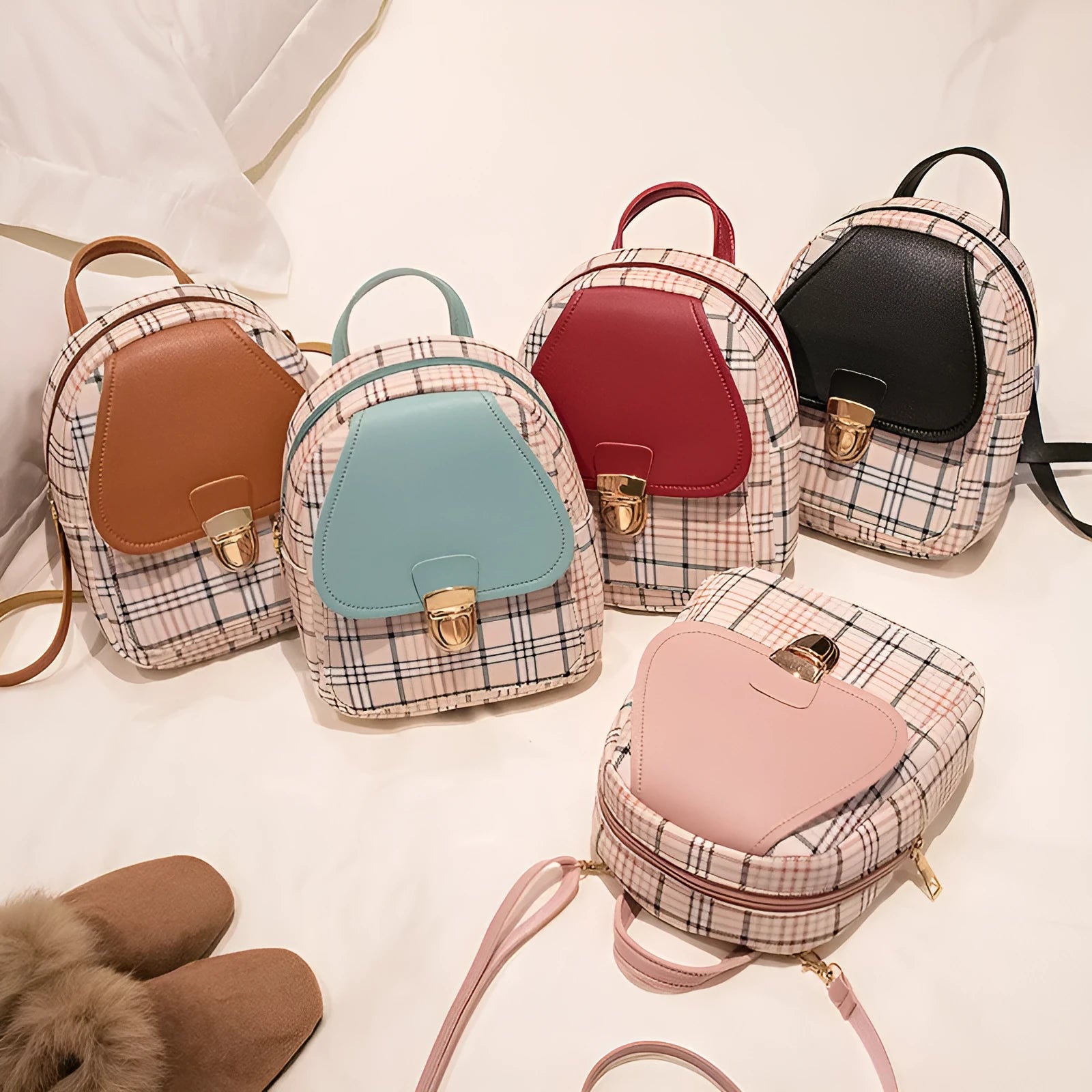 A diagonal one shoulder phone bag made from PU leather in a choice of five colours.