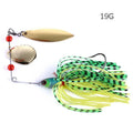 Composite rotating sequin beard bait with metal body, 3D eyes, and rotating sequin in four colour styles