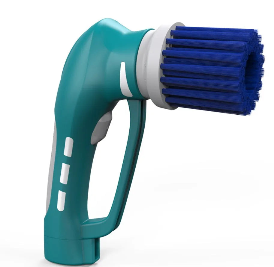 Blue cordless car polishing machine with 3.6V rated voltage, 1-2 hour working time, and EU specification