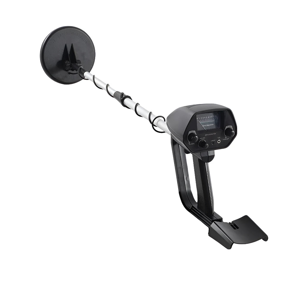 MD-4030 black underground metal detector with adjustable rod and waterproof search coil