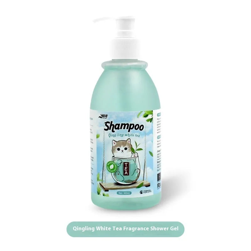 Cat universal bath lotion shampoo 280ml in three tea fragrances for anti-mite and deodorisation
