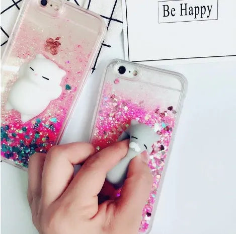 Four colourful glitter cat phone cases for iPhone 6 7 8 X models