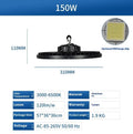 Waterproof UFO-shaped pendant lamp for industrial warehouse and factory lighting, white finish