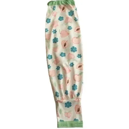 Printed ice silk oversleeve gloves for UV protection in floral and solid colours.