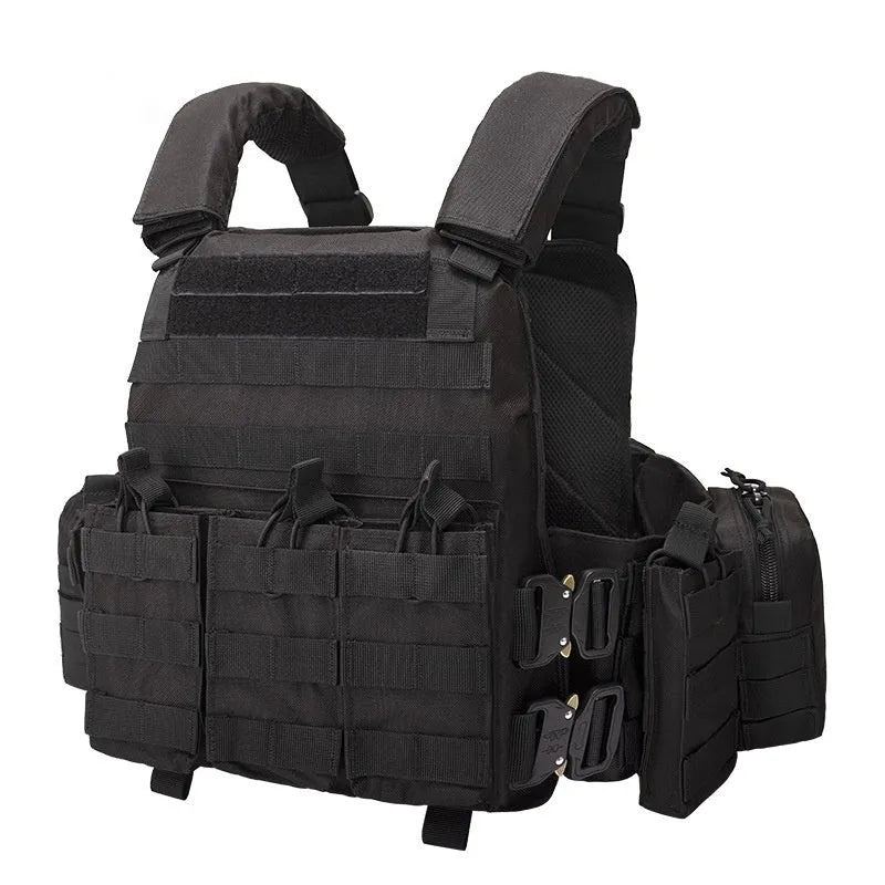 Camouflage polyester tactical vest for outdoor training and shooting sports