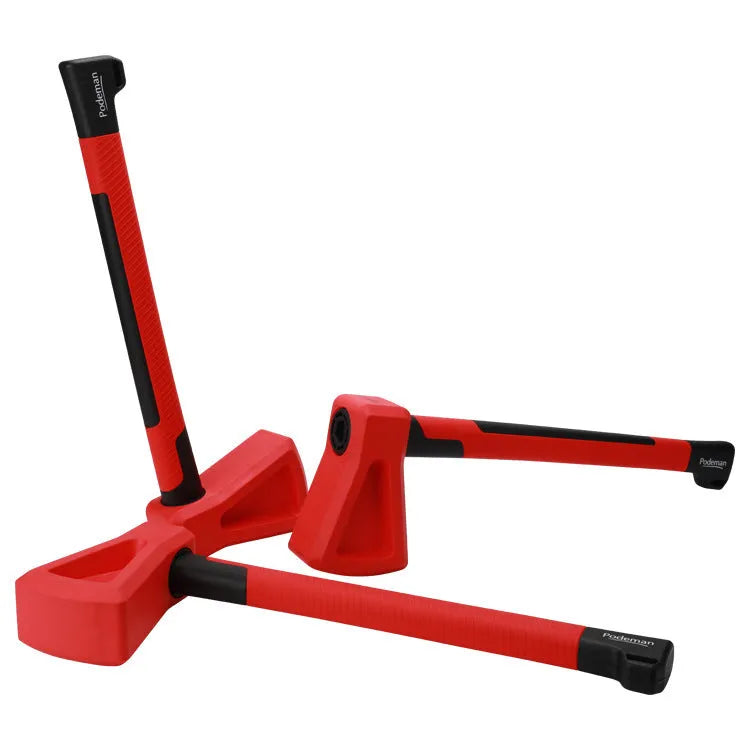 Red plastic home fitness axe muscle trainer for strength and conditioning workouts
