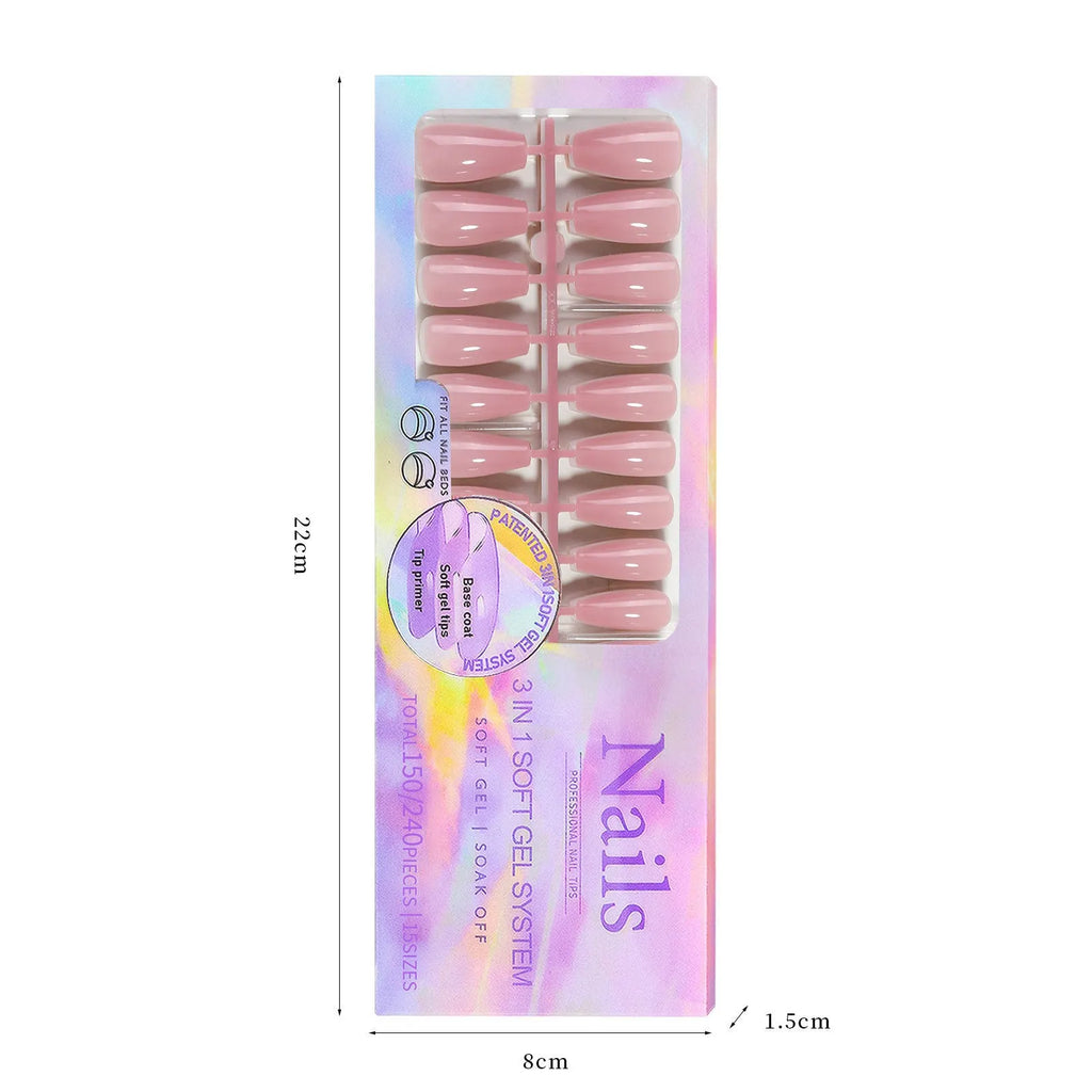 Removable seamless nail stickers in eight nude colour variations for women