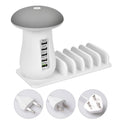 Mushroom-shaped 5-port USB charging dock station with LED lamp for Android Galaxy devices