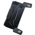 Gamepad smartphone case for iPhone 7 and 8 in black, red and silver colours, showing the built-in control pad.