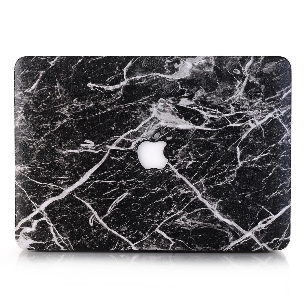 MacBook flash powder protective case with PC and imitation leather finish, Rose Gold colour, Plane style