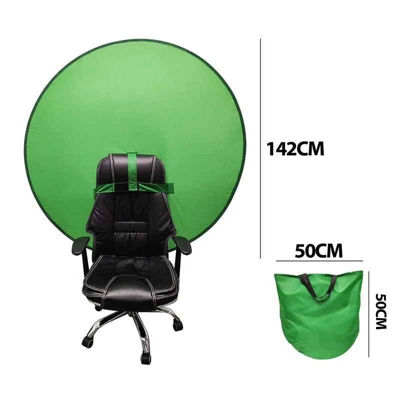 Foldable photography background board 150x200cm green nylon fabric with steel spring frame