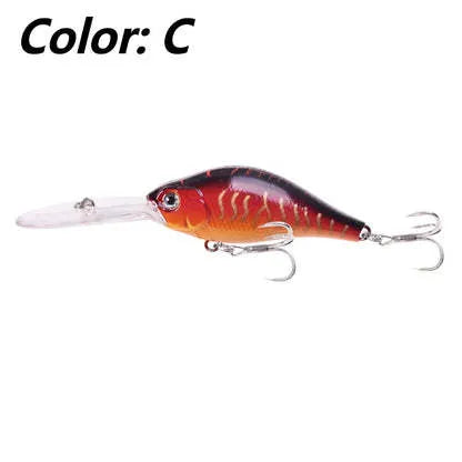 Little Fat Man deep diving mino fishing lure, 10.5cm long and 15g weight, shown in colour option A.