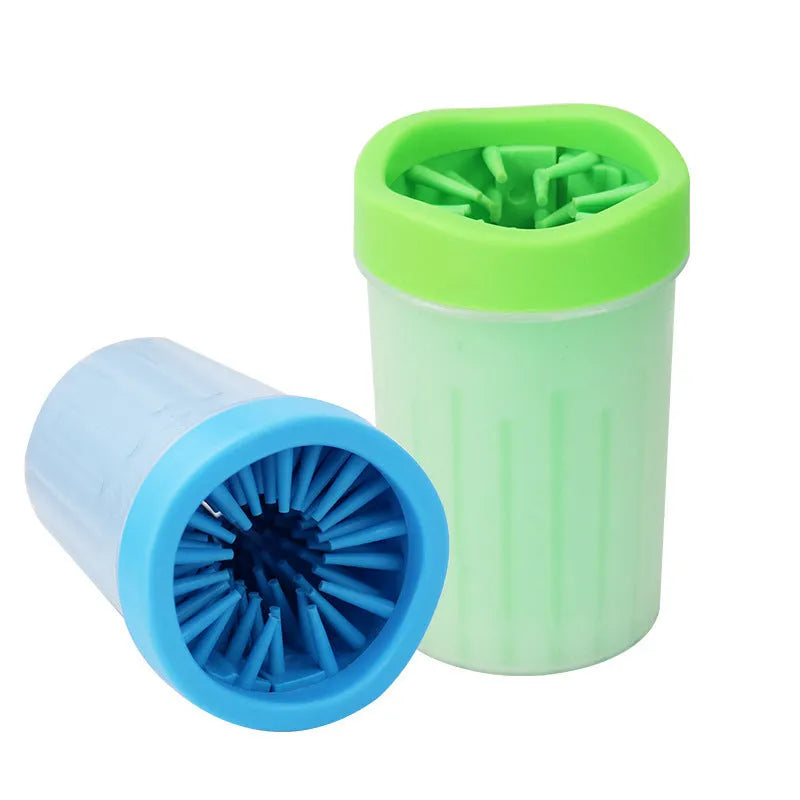 Silicone and pp pet footwash bucket for dogs in blue pink green colours with large small size options