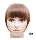 Synthetic blunt bangs hairpiece 22cm straight clip-in fringe in multiple colours