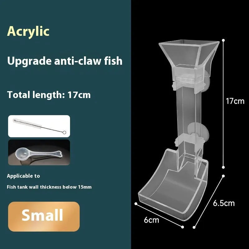 Plastic aquarium feeding tube set with cleaning brush and spoon in three sizes: 17cm, 28cm, and 38cm.