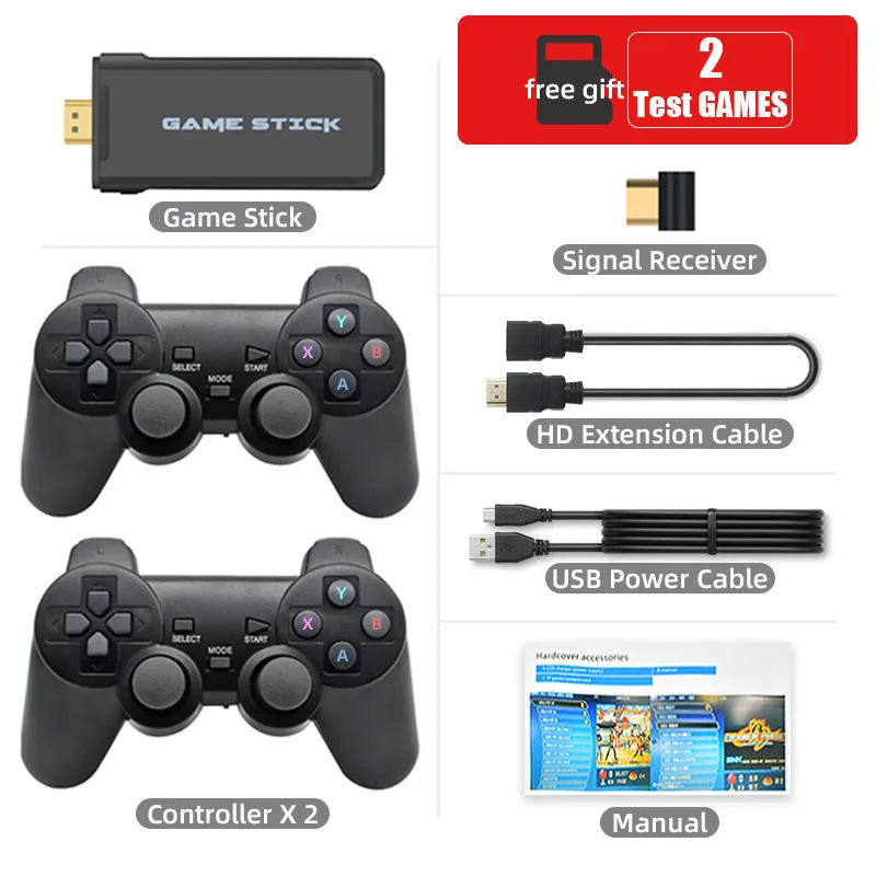 Explosive 2.4G Doubles Y2HDMAX game console with two wireless controllers and 4K HD output in Army Green