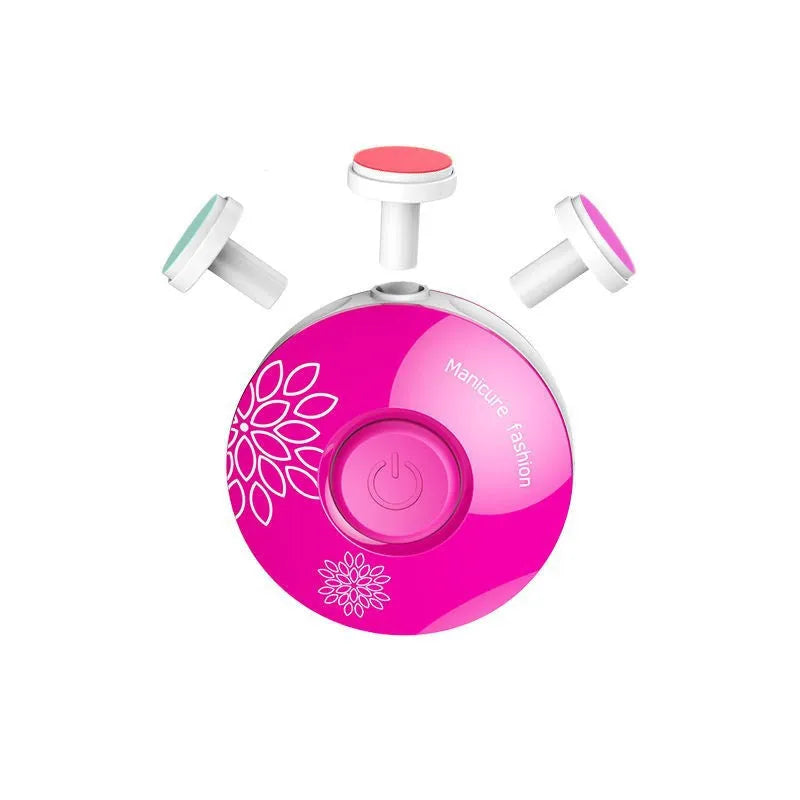 Red and green baby electric nail polisher sets with multiple grinding heads for infant nail care