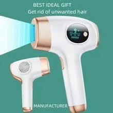 Home-use electric hair removal device with high-intensity pulsed light for full-body hair removal and photonic skin rejuvenation, EU or US plug option