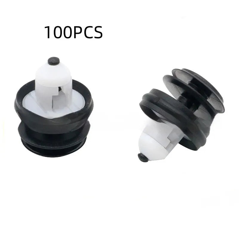 Black plastic nylon door trim panel buckle for BMW, available in 100PCS or 200PCS packs