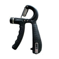 Adjustable hand-muscle developer spring grip in black for professional finger strength training