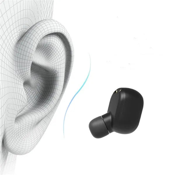 M1 Bluetooth wireless earbuds in black and white colours with 10m range
