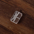Transparent acrylic hand seal with 12mm height showing dragonfly or Fei Xue fern design options