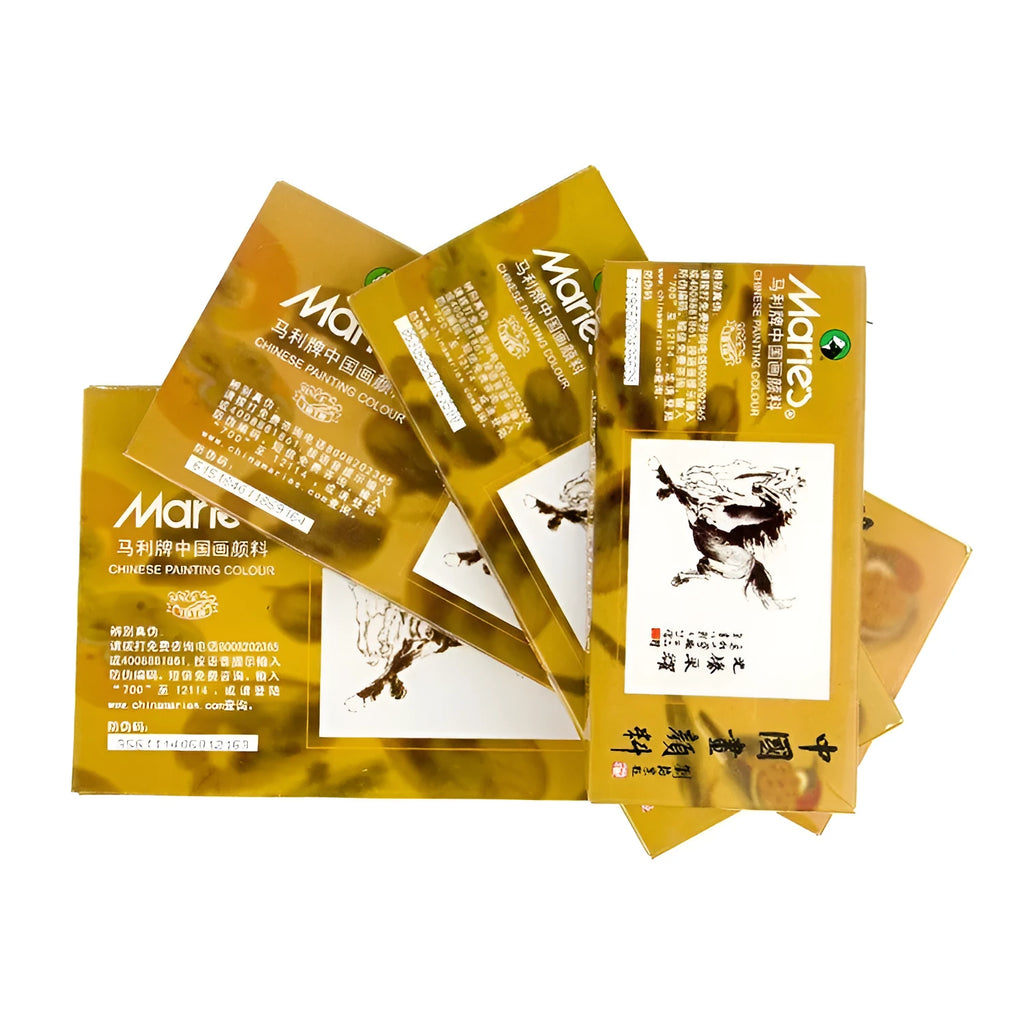 Chinese painting paint set with 12 to 36 colour tubes in 5ml and 12ml sizes