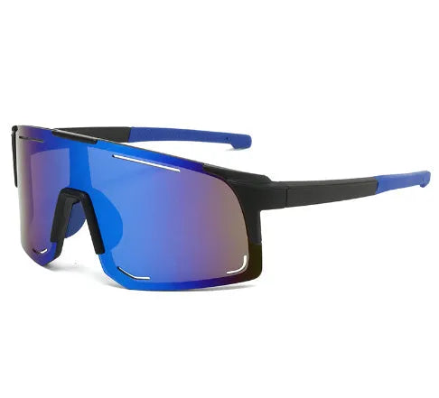 Square-frame cycling sunglasses in ten colour options for sun protection, cycling, driving, and fashion wear